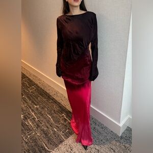 Chic Black and Red Maxi Dress
